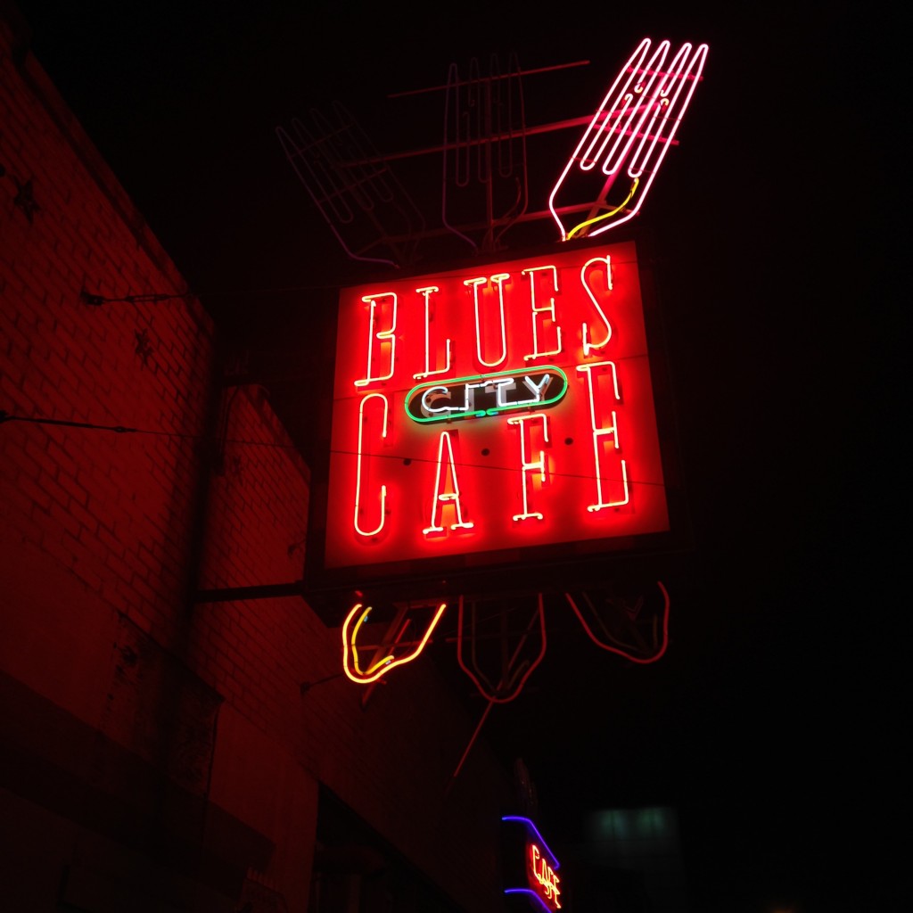 One of many Blues Cafes  on Beale Street. Photo Courtesy of Madison Moore.