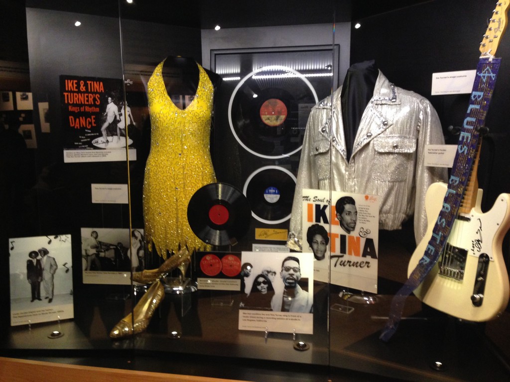 Costumes of Ike and Tina Turner, on display at Stax museum