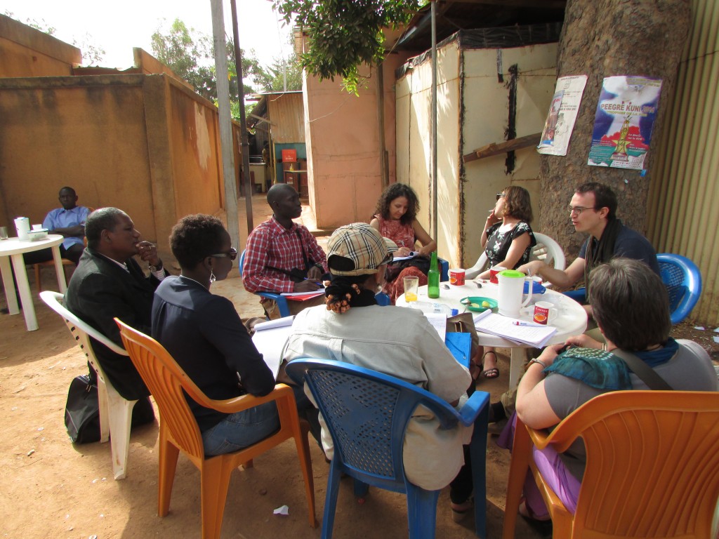 Brainstorming session after a 'field visit'  