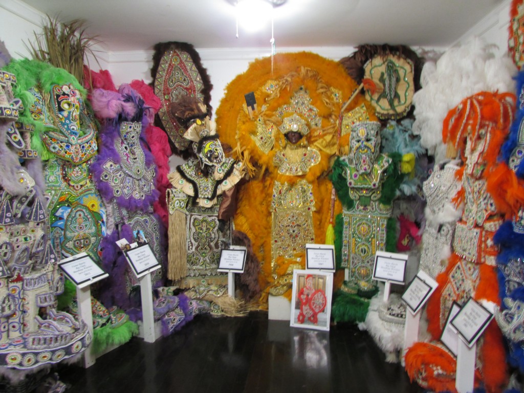 Mardi Gras Indians costumes in Backstreet Cultural Museum - Photo courtesy of Elina Djebbari