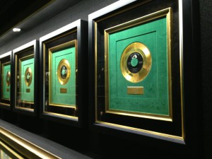 corridor of gold discs. photo courtesy of Ananya Kabir