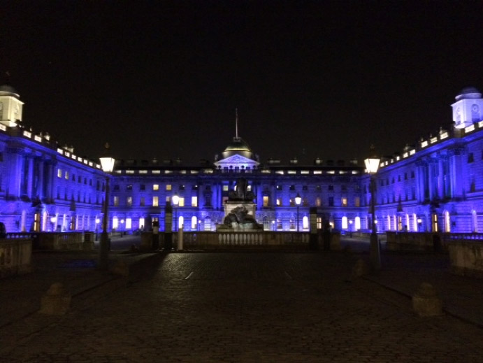 Somerset House at nightfall. Photo courtesy Frederick Moehn